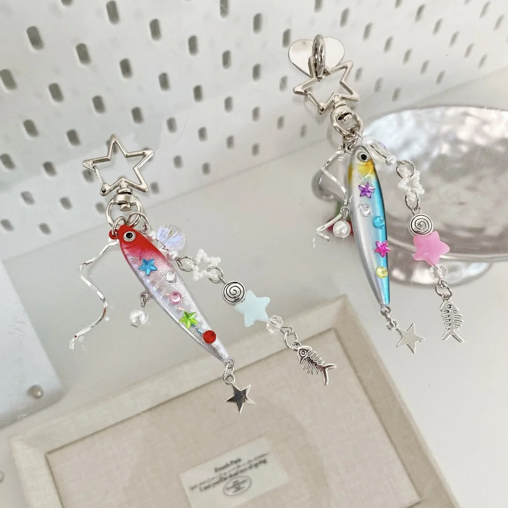 Trinkets japanese 1pc Handmade Fish Keychain Bag charms Pendant Decoration Gift Souvenir Keyring Enthusiasts Jewelry Accessories 251023