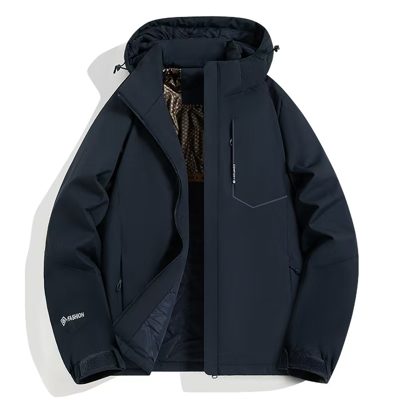 Couples padded jacket men's warm hooded 2025 winter new jacket men's graphene cotton-padded jacket coat.