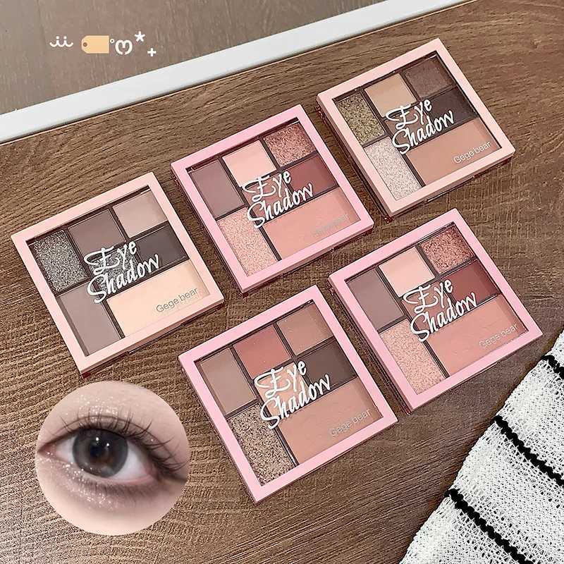 7 Colors Smoked Eyeshadow Palette Low Saturation Matte Glitter Eye Shadow Korean Makeup Pallet Grey Rose Earth Color Eye PigmentXJ251027