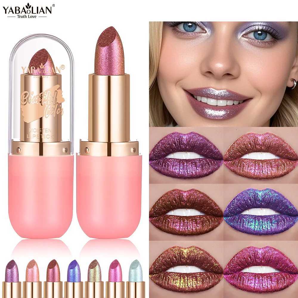 Metallic Violet Chameleon Lipstick Color Changing Matte Glitter Diamond Lipstick Waterproof Pearl Shine Lip Gloss Sexy Makeup W251027