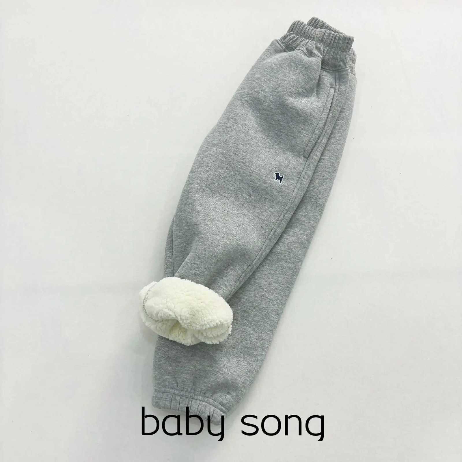 Winter Padded Pants Boys Girls Thicken Warm Sweatpants Trousers Autumn Children Fleece Lined Bottoms New Kids Cotton PantsT251027