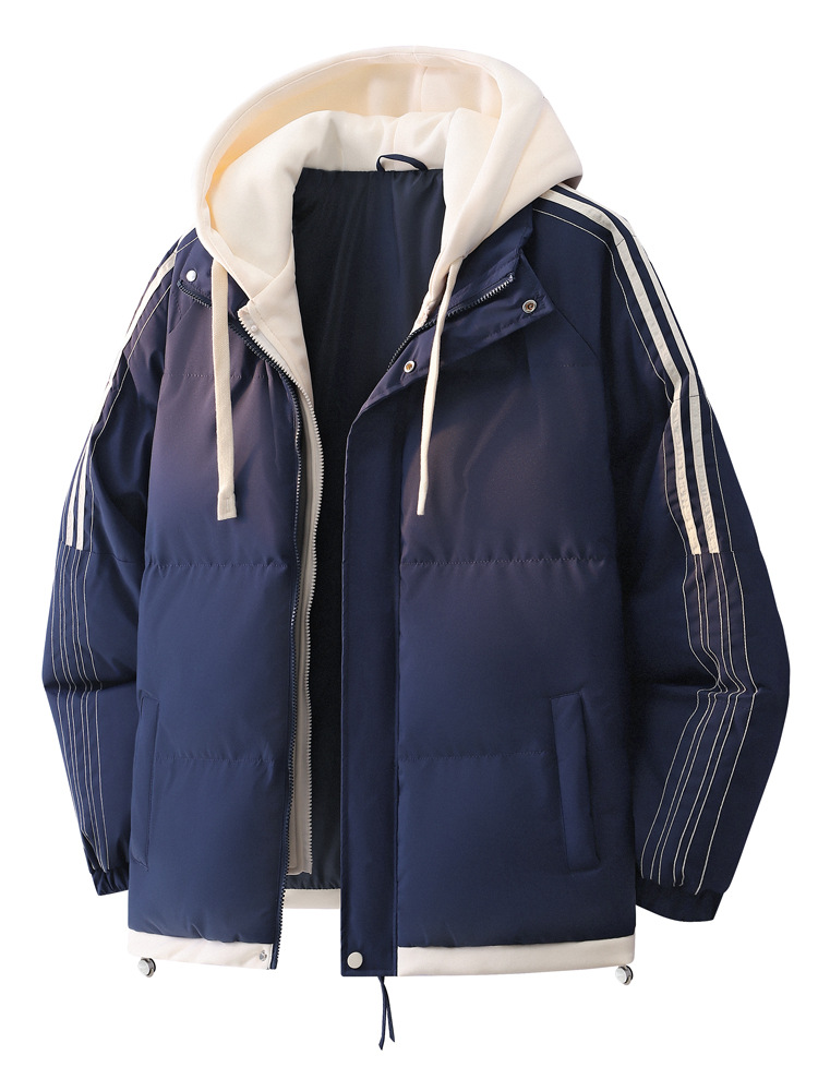 Teen Boy's Stylish Outerwear: Comfortable Fall/Winter Cotton Jacket with Hood & Lined Design