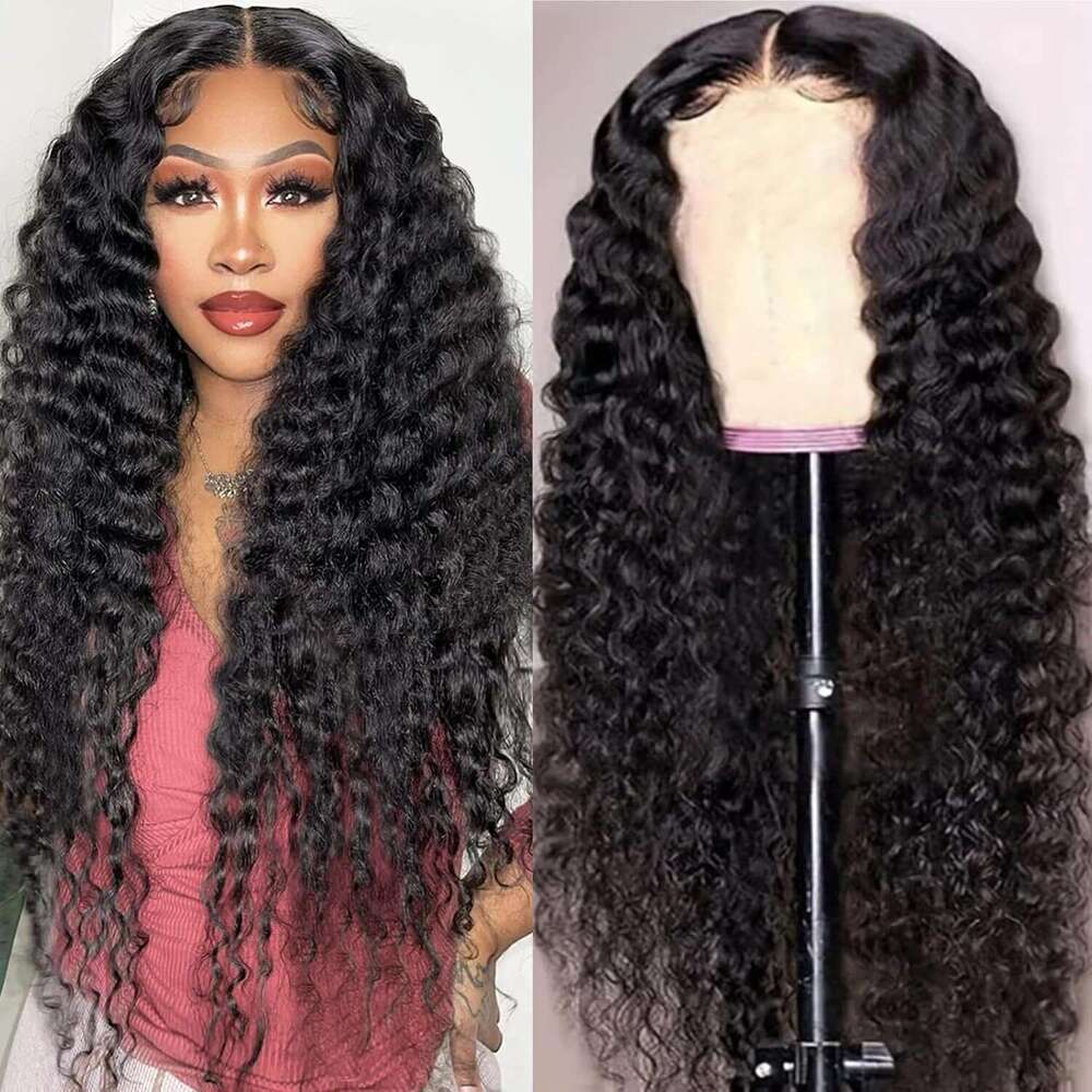 Wigs Human Hair Plucked Pre Cut Jerry Curlys Wear And Go Glueless Lace Closure Wig Natural Color
