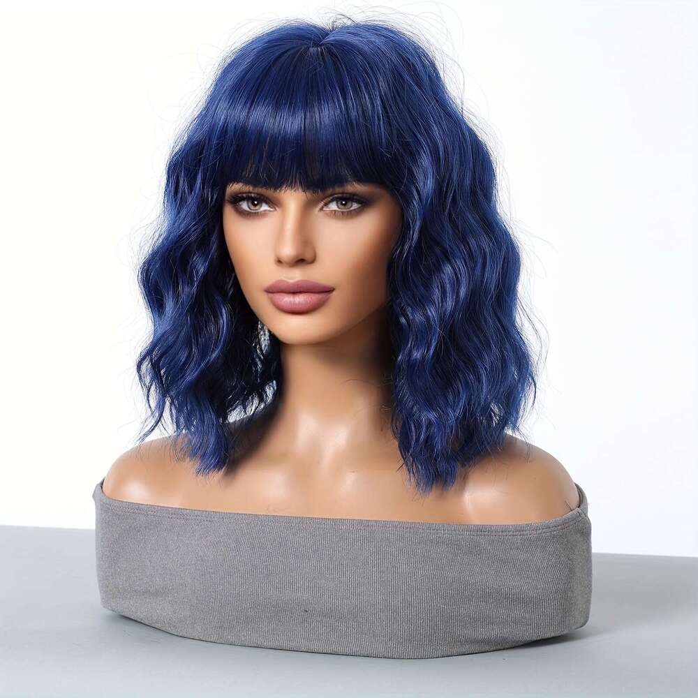Colorful Short Straight Wig Synthetic Clip In Hair Natural Looking For Daily Use Halloween Christmas, Cosplay, Matte Finish, High Temperature
