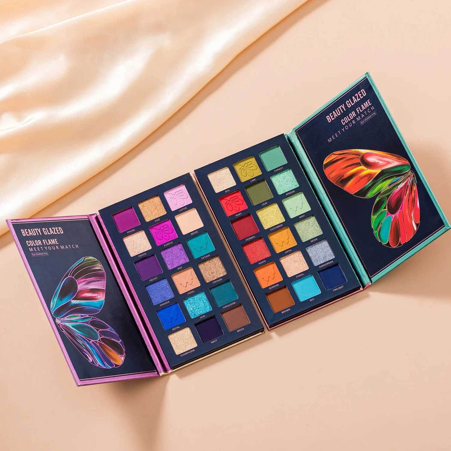 BEAUTY GLAZED Butterfly Highly Pigmented Eyeshadow Palette Smooth Matte Shimmer Eye Shadow Easy To Blend 18 Colors Eye MakeupXJ251027