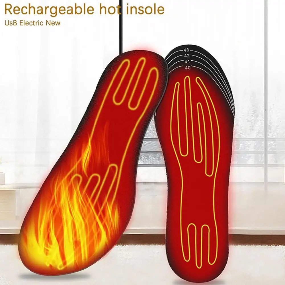 1 Pair Outdoor Winter Electric Heated Insoles Temperature Control Cuttable Reusable USB Heating Insoles Foot Warmer for Adults251020