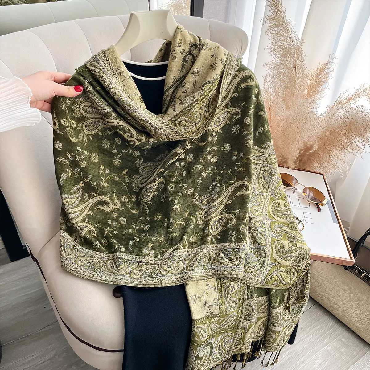 2025 Bohia Pashmina Hijab Scarf Long Muslim Shawl Fa Foard Soft Tuan Wraps For Wen band Luxury BrandW251027