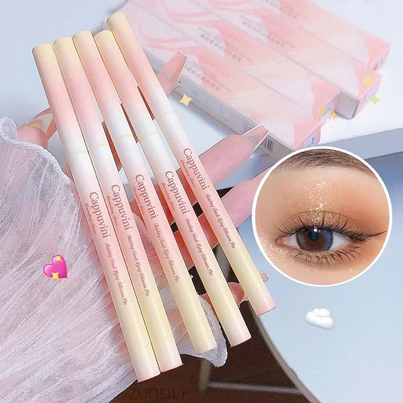 1pcs Lying Silkworm Eyeliner Pen Tea Brown Liquid Eye Shadow Pencil Smooth Quickdrying Cosmetics Cows Eye Makeup Beauty Tools 251027