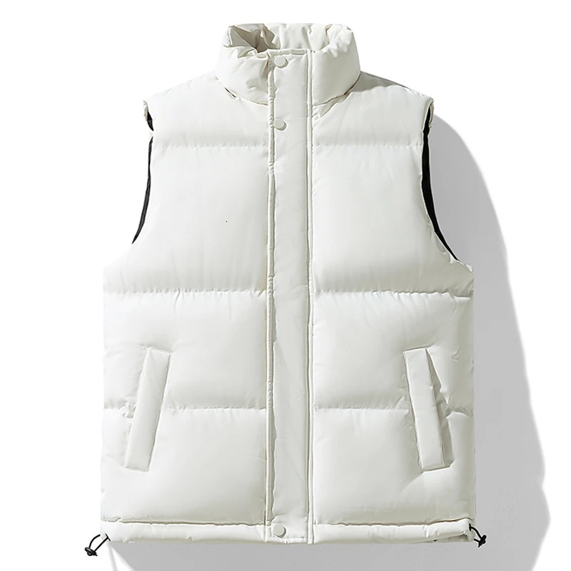 Mens Vest Jacket Warm Sleeveless Puffer Jackets Winter Waterproof Zipper Coat Autumn Standup Collar Casual Waistcoat Clothing 251024