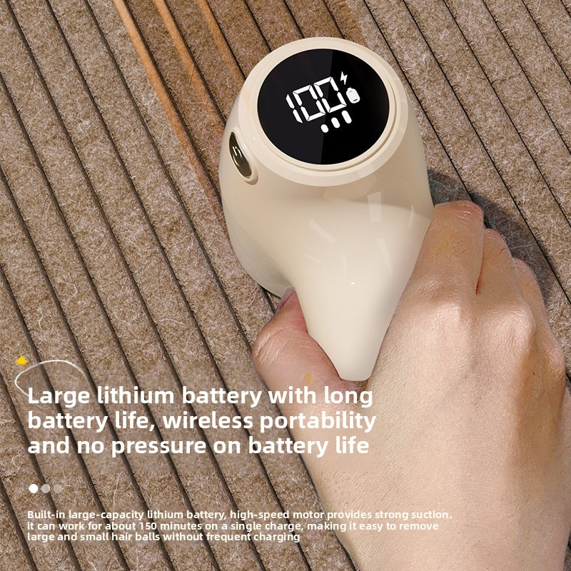 Smart Digital Sweater Defuzzer - Clothes-Safe Suction & Shaving 2-in-1 Fast De-fuzzing Large Battery 2-Speed Adjustment-MQ-1