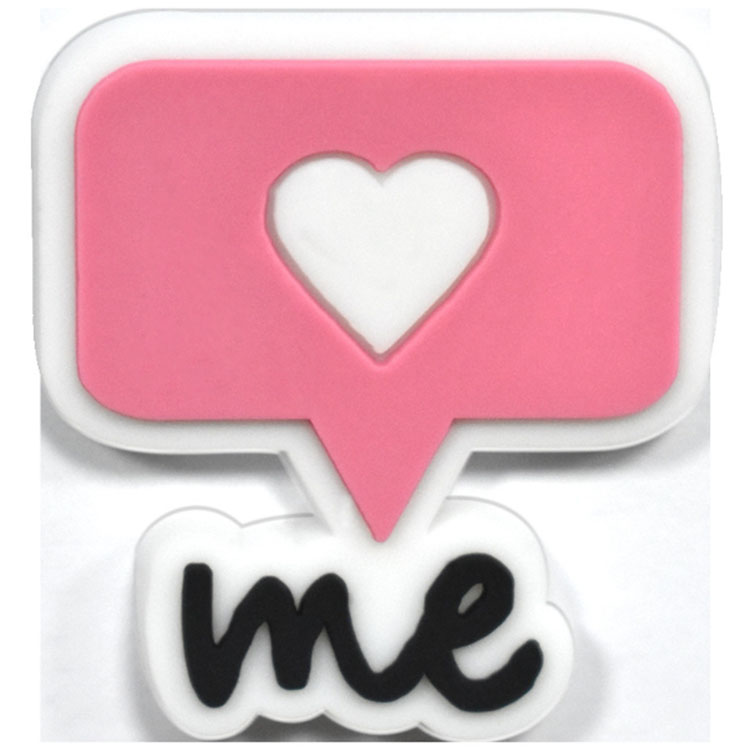 Self Love shoe charms pvc soft red flower shoe decoration buckle clog accessories wristband pin button