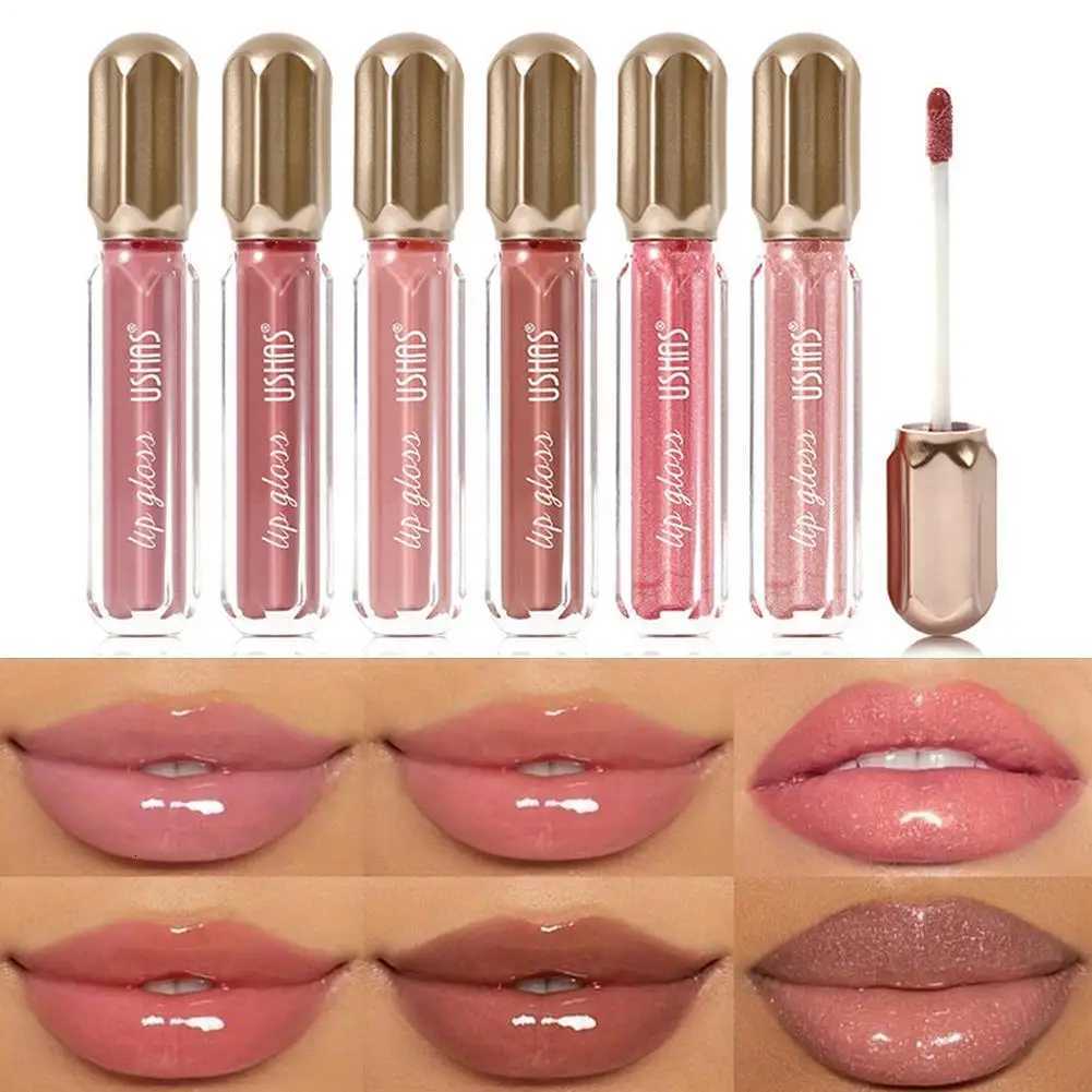 6 Color Mirror Pearl Lip Gloss Waterproof Long Lasting Moisturizing Liquid Lipstick Shimmery Glitter Lip Gloss Women Lip Makeup W251027