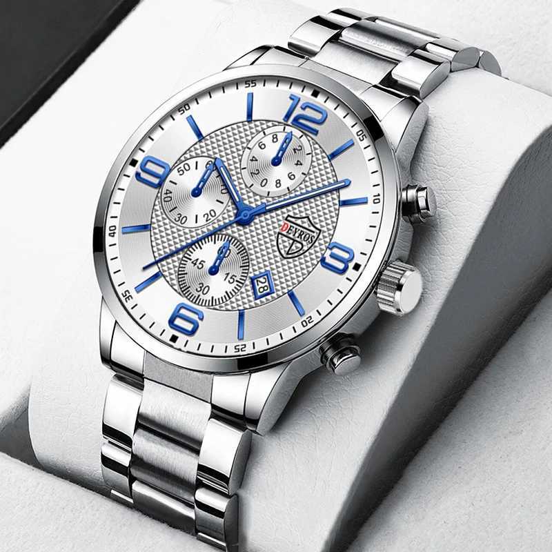 Fashion Mens Watches Luxury Quartz Wristwatch Calendar Men Business Casual Leather Watch Luminous ClockT251027