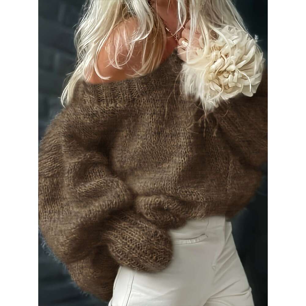 Elegant Sweater Elegant Strapless Soft Chic Pullover Fall/Winter, Everyday & Formal Outfits - Women's Sweater For Office, Party