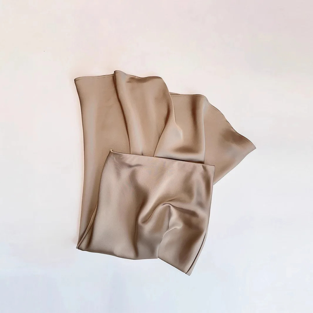 French Style Chic Womens Acetic Acid Satin Flowy High Waist Hip Hugging Skirt for SpringSummer Fishing Tail Aline 251027