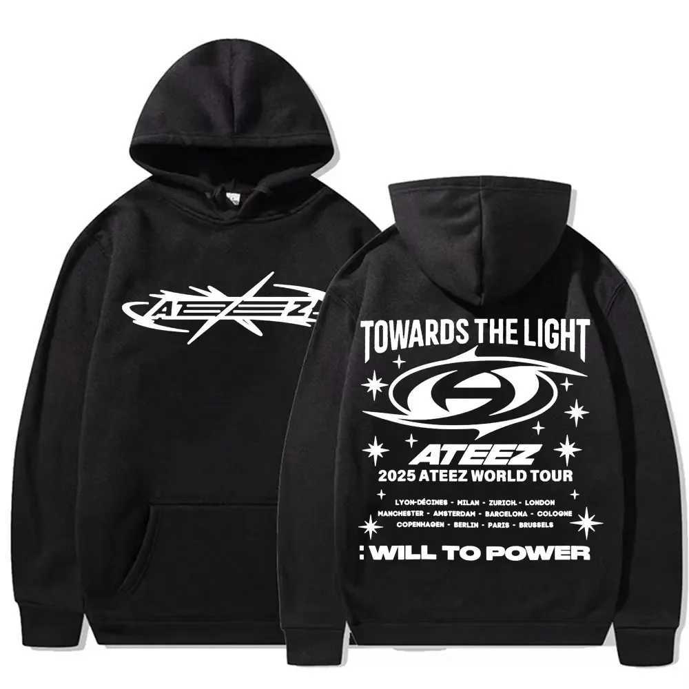 2025 Ateez World Tour Towards The Light Will To Power Pullovers Men Women Korean Fashion Hip Hop Long Sleeve Sweatshirt Hoodies W251027