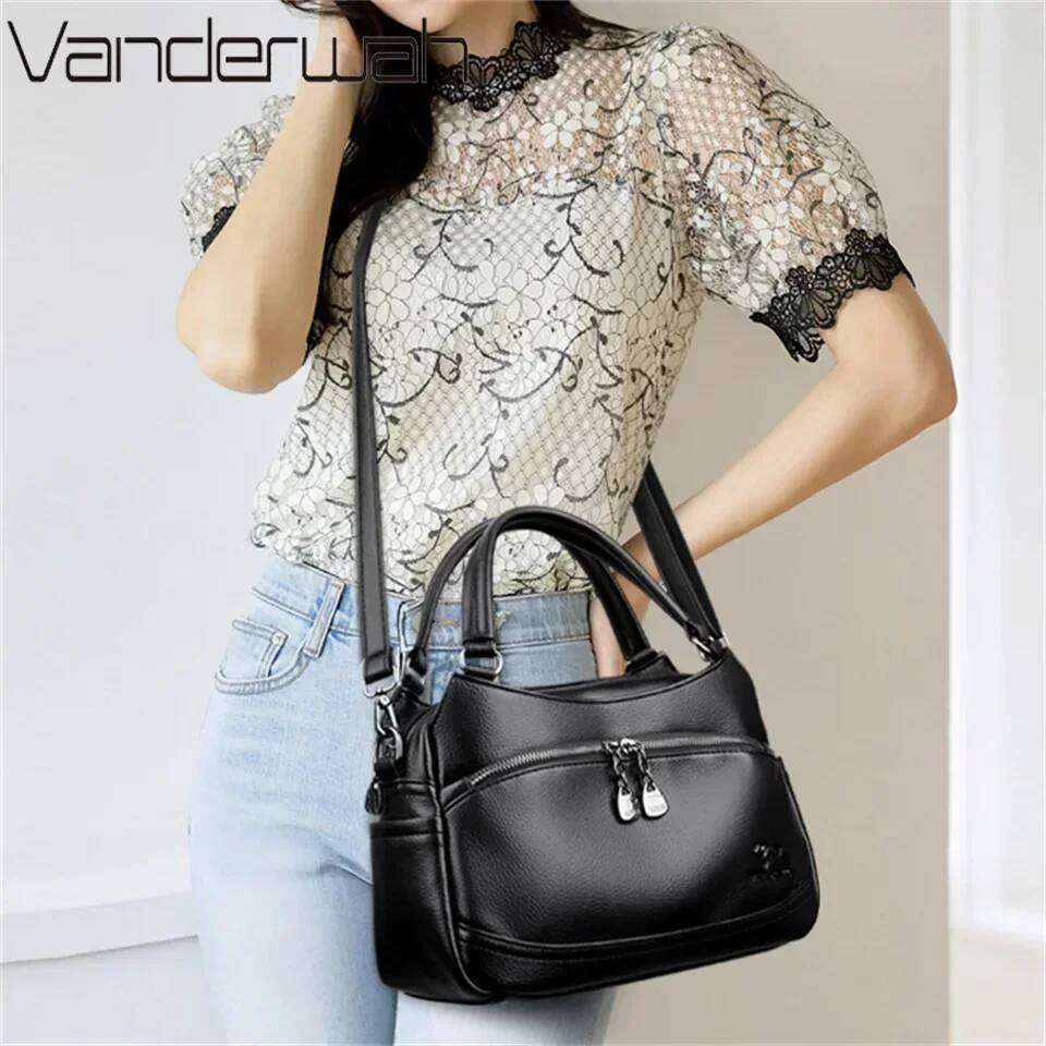 Fashion Soft Leather Handbag For Women Branded Shoulder Bags Crossbody Bag New Ladies Designer Purse Bolsos Mujeres