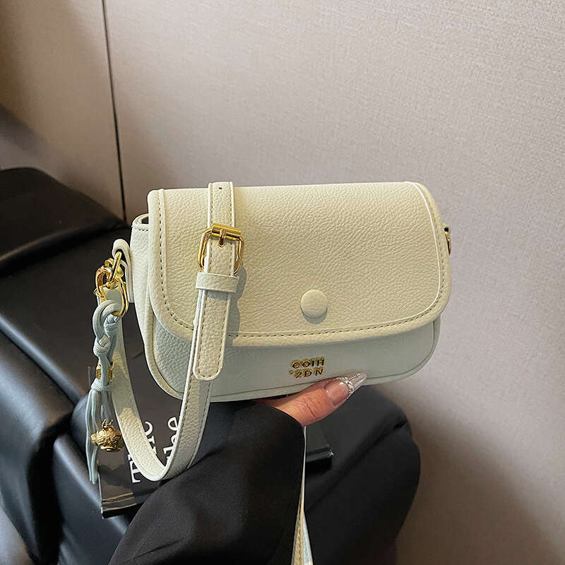 Super Popular Lychee Pattern Designer Bag - 2025 New Trendy Women's Small Square Handbag, Versatile Fashionable for Shoulder & Crossbody with Hig