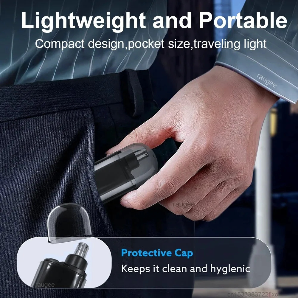 USB Rechargeable Nose Ear Hair Trimmer for Men Waterproof Painless Electric Personal Groomer Portable Hair Cutter 251022