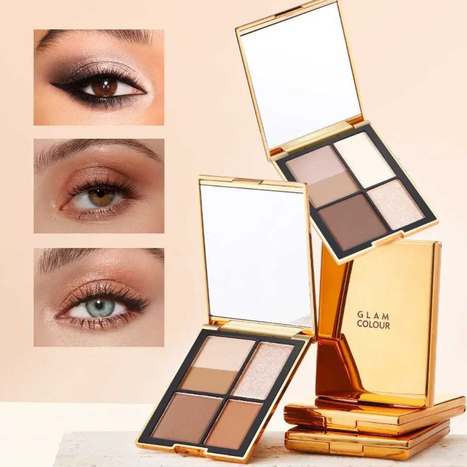 5 Colors Portable Eyeshadow Tray Chocolate Earth Brown Light Sparkle Pearl Matte High Gloss Lightweight PocketFriendly MakeupXJ251027