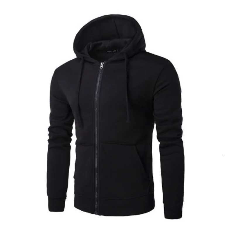 Sudadera Con Capucha De Manga Larga Para Hombre Chaqueta Con Cierre De Cremallera Ajustada Otoo Hoodies Men Clothing Sweatshirt W251027
