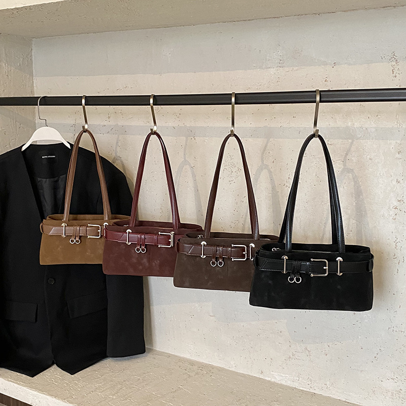 Free shipping designer bag Frosted Handheld Suede Underarm Bag for Women Autumn and Winter New Versatile Large Capacity Shoulder Bag