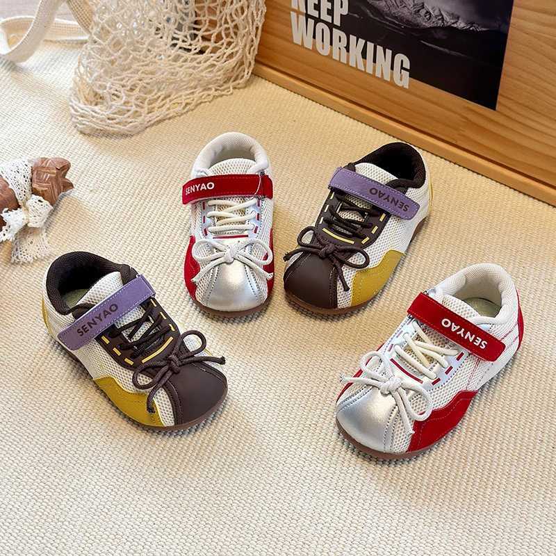 s Casual Sports Shoes with Simple Bows Children Tennis Shoes Mesh Breathable 2025 Autumn New Girls Flat Shoes Flexible Soft S251027