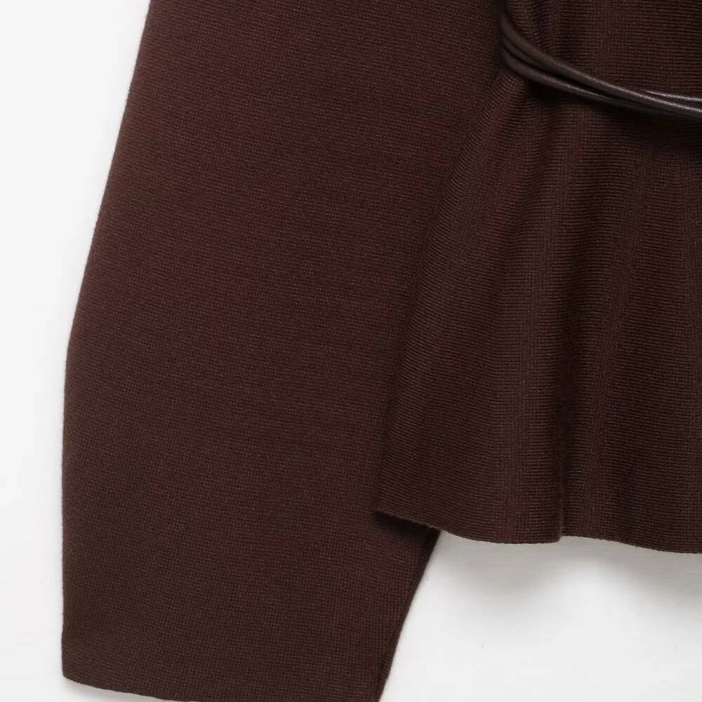 winter jacket women UNIZERA new women's clothing elegant, casual, fashionable, European and American style design with belt knit jacket