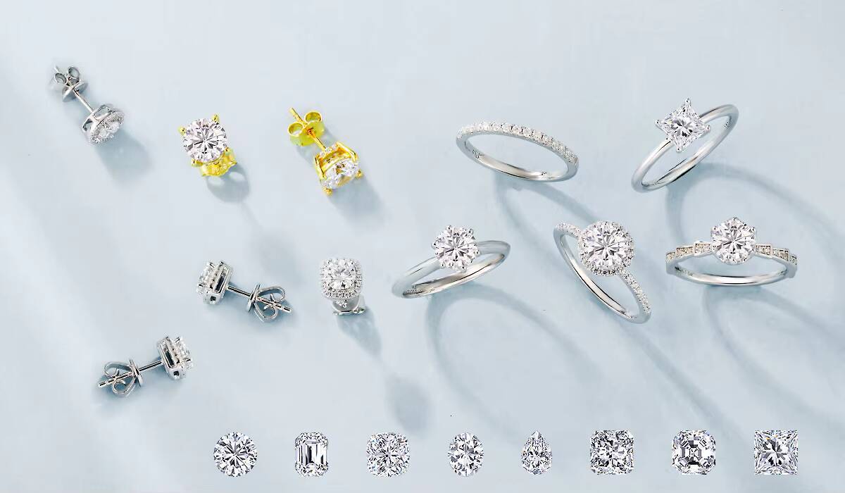 KRKC Wholesale Jewelry 05ct 10ct 925 Sterling Silver VVS1 Lab Diamond Moissanite Halo Rings Wedding Engagement Ring for Women