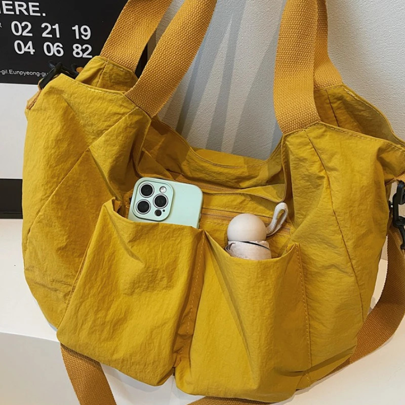 Summer Large Capacity Crossbody Bag Nylon Fashionable Single Shoulder Handbag Womens Casual Tote Bag 251027