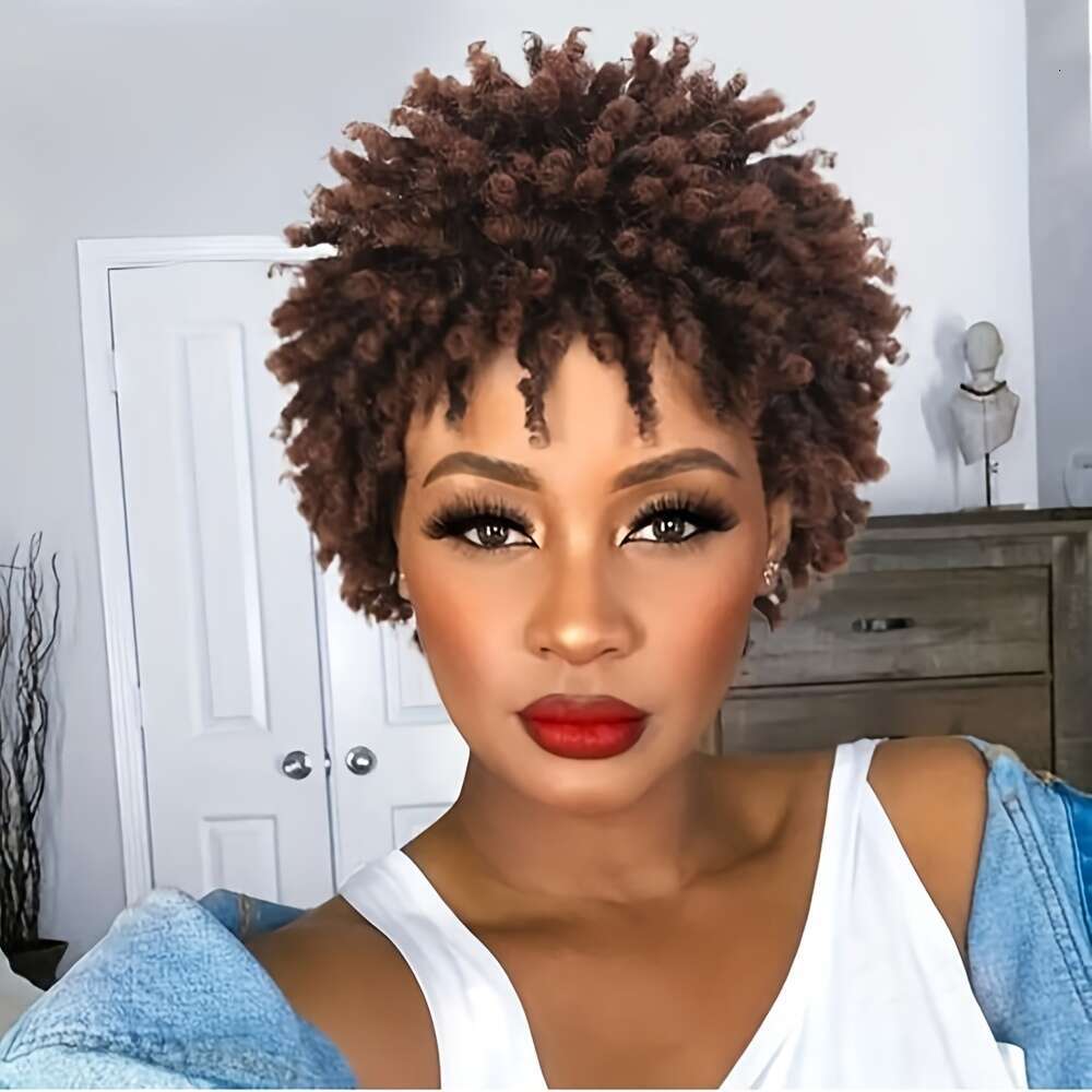 Faux Braid Wigs For Short Afro Locs Dreadlock Twist Braided Dreads Wig