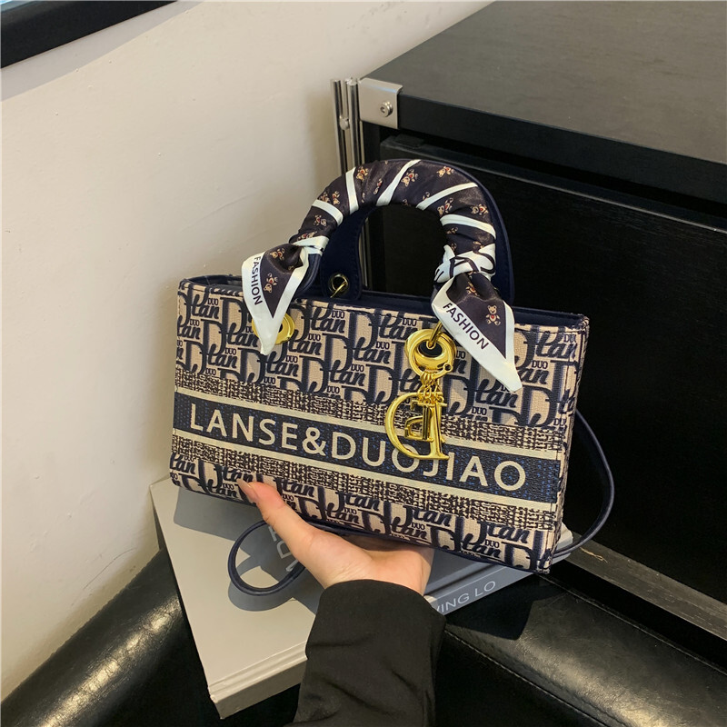 Free shipping designer bag Embroidered Horizontal Bag for Women New Versatile Handbag Large Capacity Single Shoulder Crossbody Bag