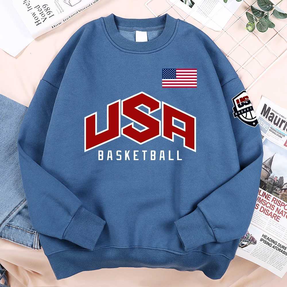 USA Basketballer Printed Street Casual Hoody Men Women Hip Hop Oversized Clothing Loose Warm Fleece Sweatshirts Couple Hoodies W251027