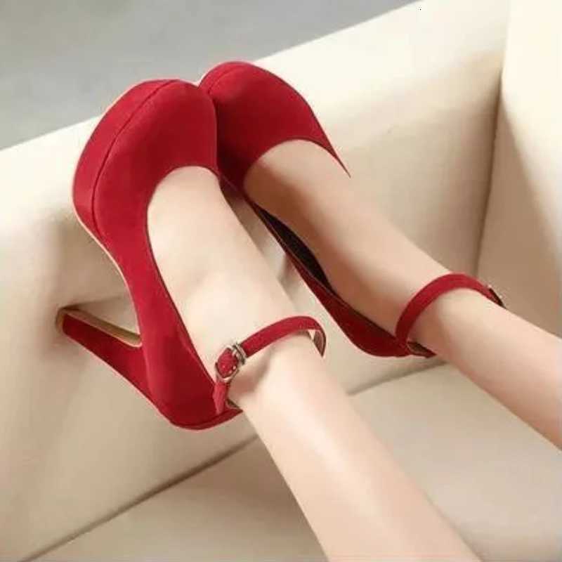 Trendy High Heel Single Shoes 2024 Autumn New Collecti Simple and Sexy Buckle Solid Color Temperament High Heel Womens ShoesXJ251027
