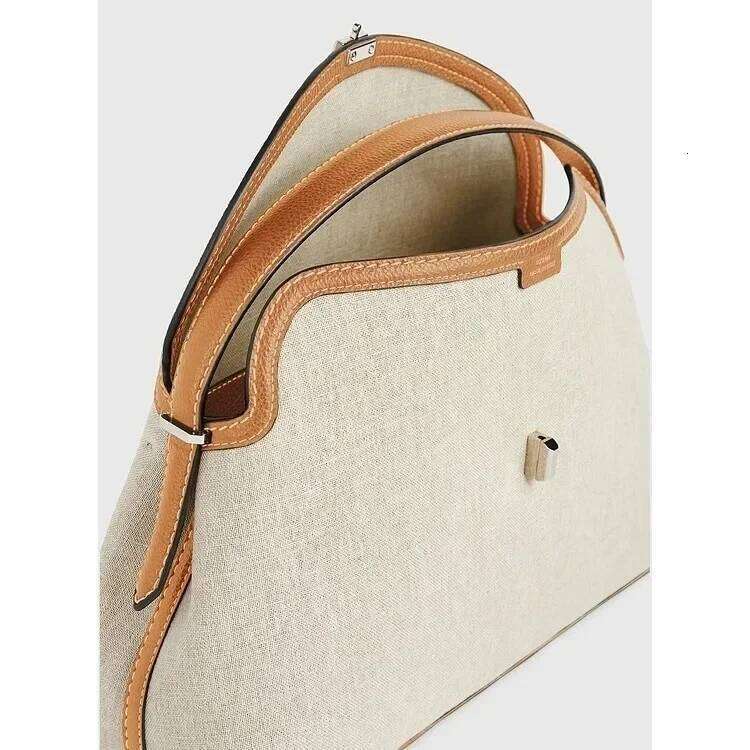 TOTEMET Initial Large Capacity Women's Vintage Style Linen Shoulder Bag