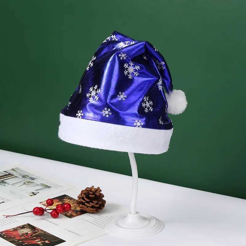 Snowflake Bright Cloth Christmas Hat Christmas Party Decoration Santa Hat New Year Party Kids Gift Navidad Noel Xmas DecorationW251027