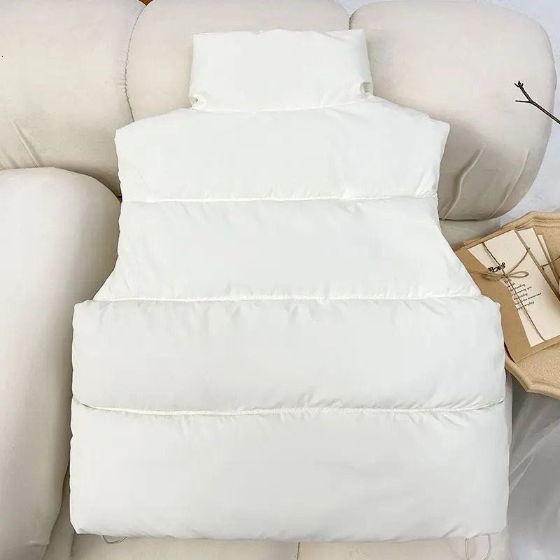 Women Cotton Vest Autumn Winter Korean Version Down Sleeveless Jacket Versatile Elegant Ladies Waistcoat Coat 251027