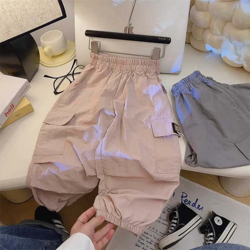 Boys Girls Casual Pants Fashion Kids Spring Autumn Trousers Teenager Vintage Streetwea Pants Children Solid Colour SweatpantsT251027