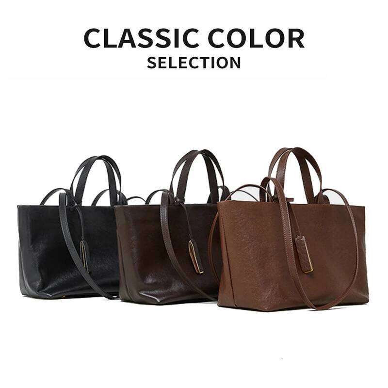 Designer Luxury Retro Women S Genuine Leather Handbag Large Capacity Fashion Tote Shoulder Girls Armpit Crossbody Bag For Ladies