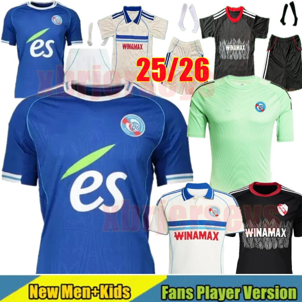 4XL 25 26 RC Strasbourg soccer jerseys EMEGHA BAKWA DIARRA maillot de foot 2025 2026 NANASI Diallo SANTOS DOUKOURE MOREIRA SARR AHOLOU DOUE Men kids football shirt