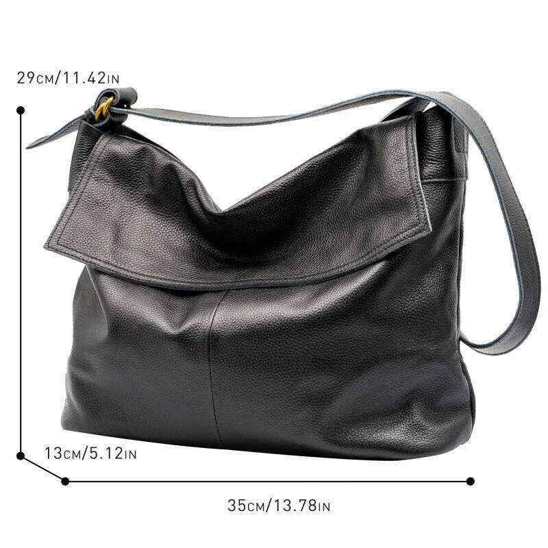 Designer Luxury Arliwwi Genuine Leather Women Bag Chic Large Capacity Tote New Style Big Leisure Soft Messenger Handbags
