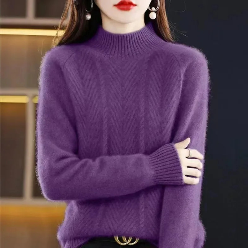 Heliar Women Fall Turtleneck Sweater Knitted Soft Pullovers Cashmere Jumpers Basic Soft Sweaters For Women Autumn Winter 251027