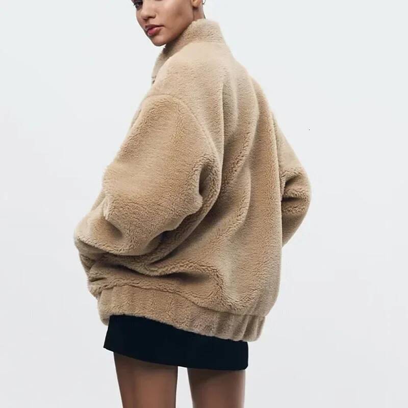 winter jacket women new autumn winter style women's fashion casual fleece pilot jacket with fur and leather integrated top