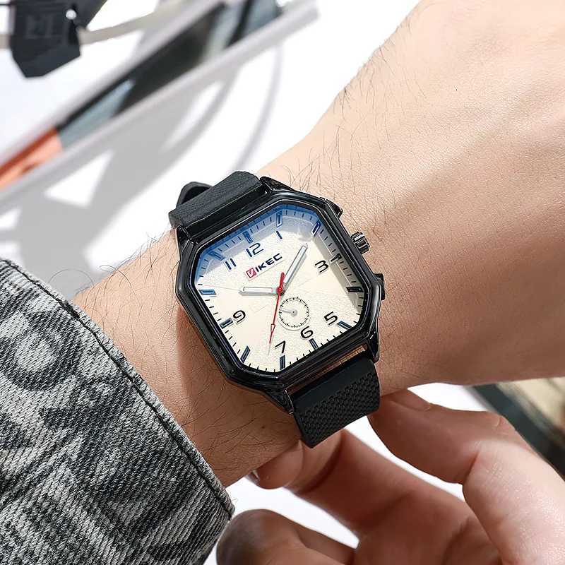 Brand Big Dial Men Watch Dropshipping Square Sports Watch Luxury Silicone Strap Gift Clock Student Wristwatch WholesaleT251027