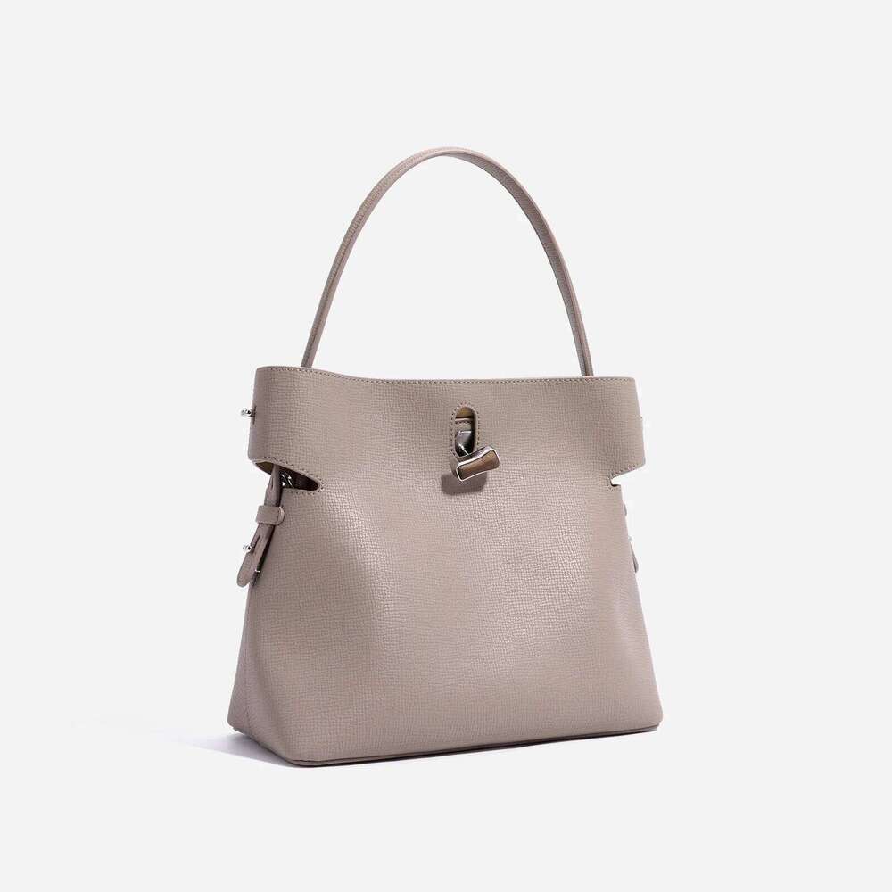 Brand Women's Handbag High-Quality Top-Grade Cowhide Bucket Shaped Simple And Casual Multifunctional Crossbody Bag Trendy