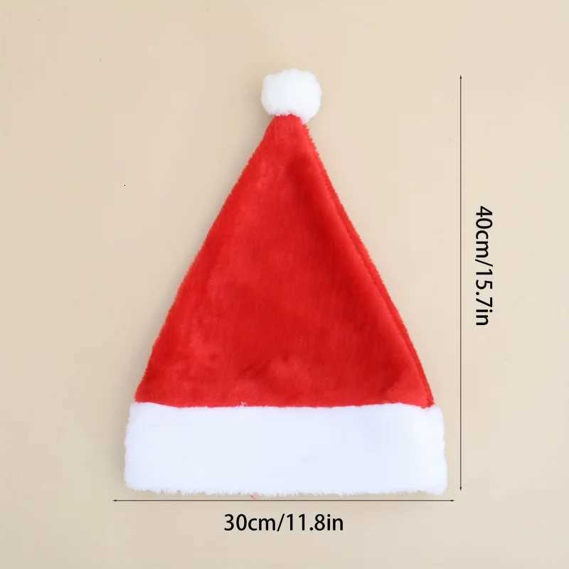 Thick Brimless Christmas Hat With Added Velvet For Adults And Children Christmas Decorations With Long And Short Velvet HatW251027
