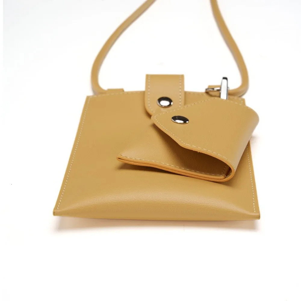 Portable 2 In 1 Travel Mobile Phone Bag PU Leather Solid Color Crossbody Bag with Coin Purse Lightweight Shoulder Bag 251027