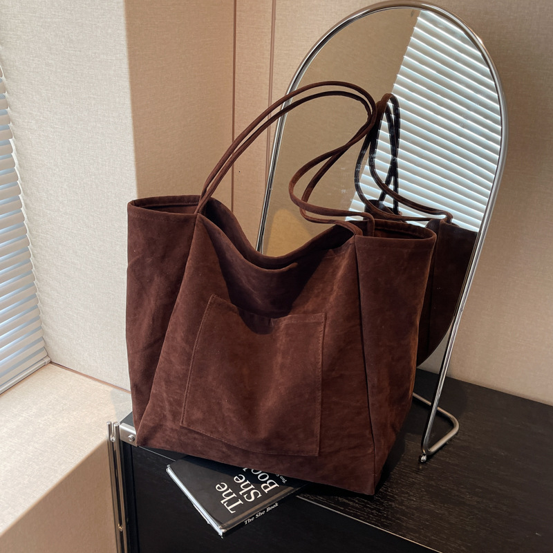 Free shipping designer bag New Autumn and Winter Korean Style Casual Lazy Suede Large Capacity Commuter Tote Bag Shoulder Bag