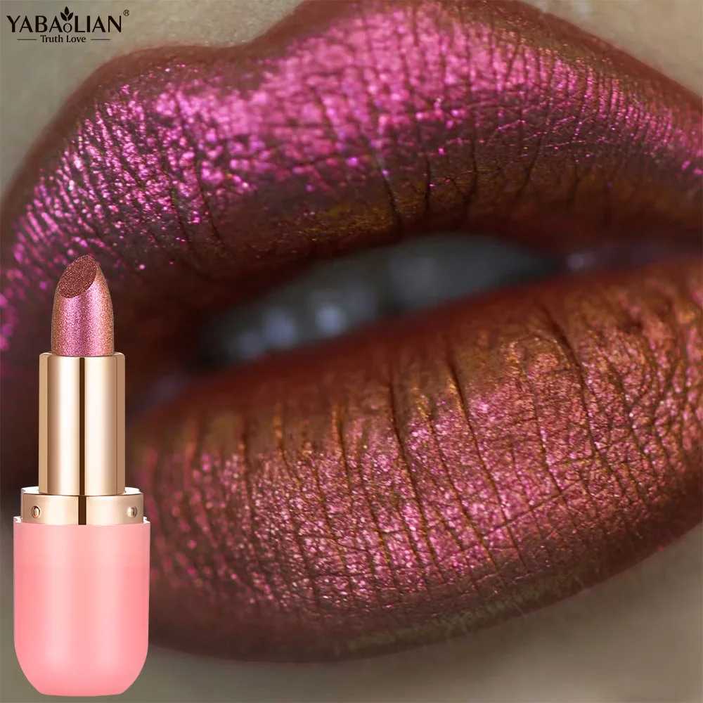 Metallic Violet Chameleon Lipstick Color Changing Matte Glitter Diamond Lipstick Waterproof Pearl Shine Lip Gloss Sexy Makeup W251027