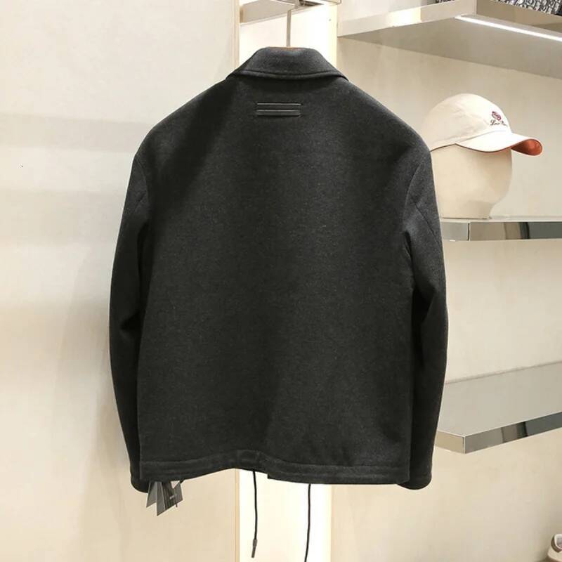 Simple And Fashionable Knitted Wool Blend Old Money Style Single-Button Sport Casual Suit Jacket For Men